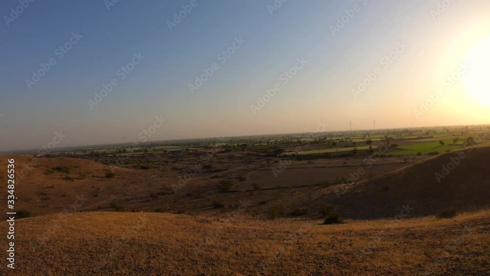 View of the hills during sunset at Wankaner, Gujarat, India View of the hills during sunset at Wankaner, Gujarat, India