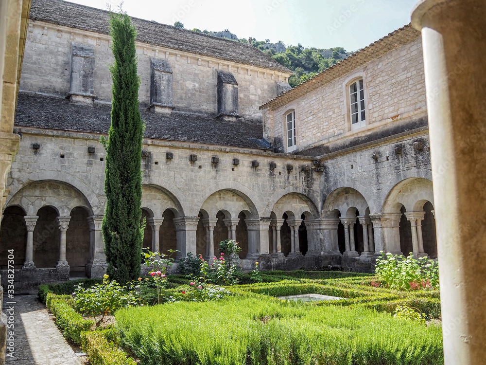 Cloisters of Cistercian Abbaye de Senanque near Gordes, France