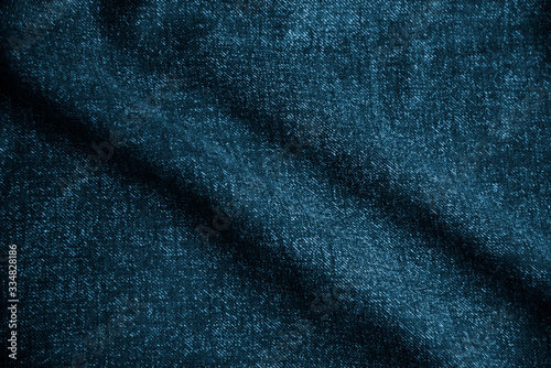 Blue fabric texture wrinkle detail