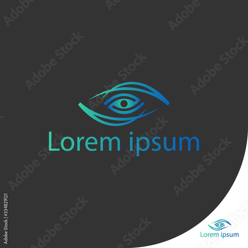 EyeCare . Optometry eye clinic modernize eye doctors and optical patient care logo design template inspiration