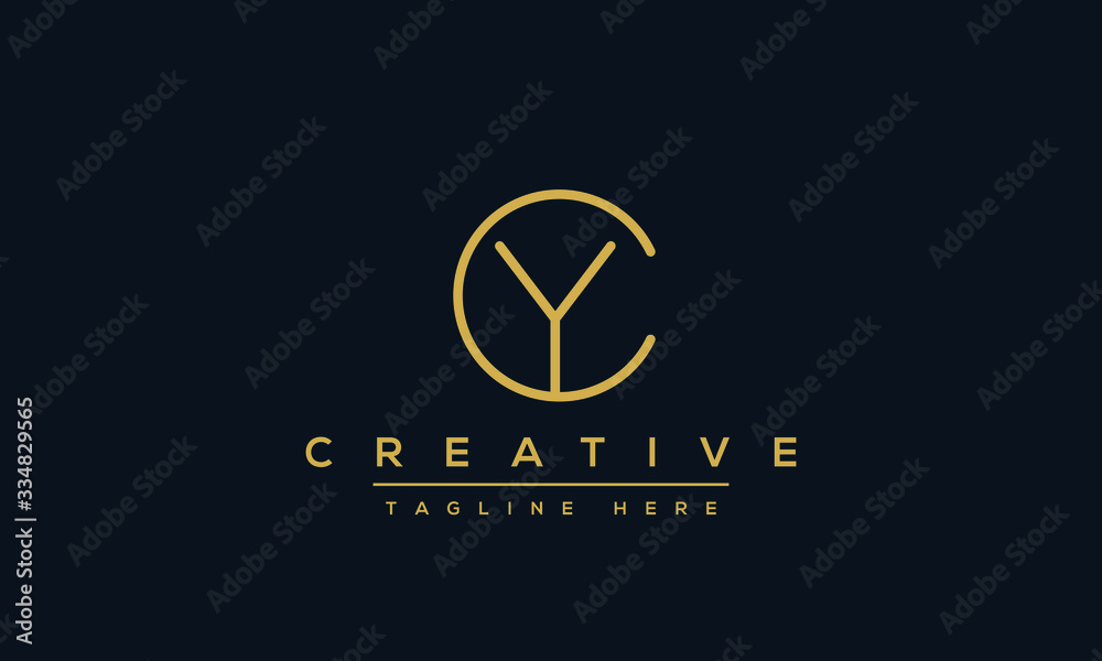 YC Logo Design Template Vector monogram. Modern letters YC or CY. YC Logo Design Template Vector monogram. Modern letters YC or CY.