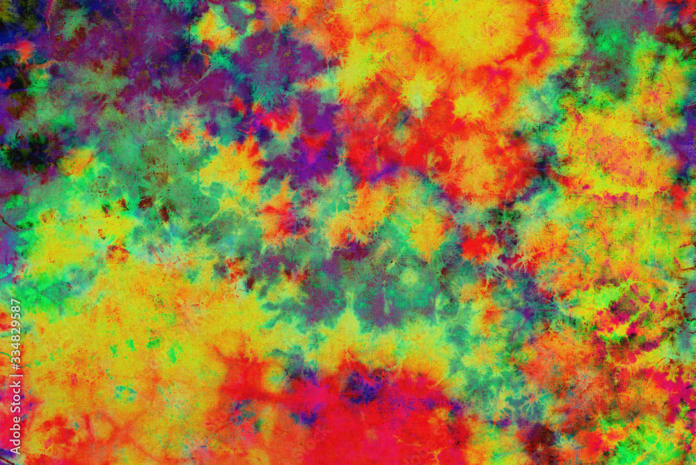 tie dye pattern hand dyed on cotton fabric abstract texture background. tie dye pattern hand dyed on cotton fabric abstract texture background.