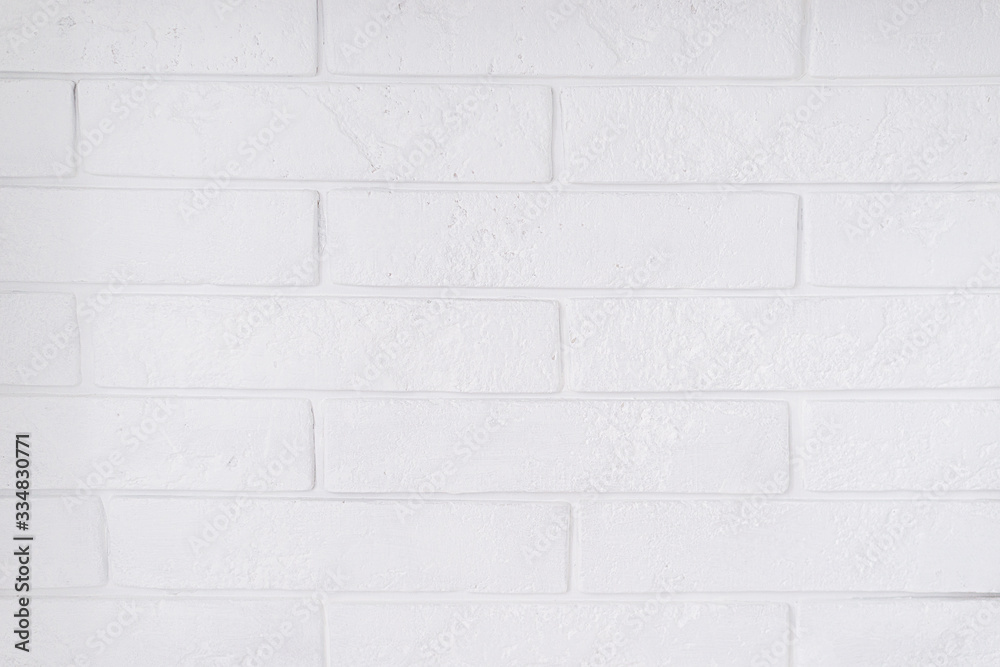 Fototapeta premium White brick wall background and texture