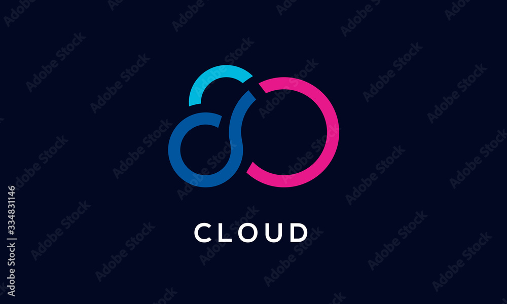 Cloud logo vector for software house, software developer, web developer, web hosting, domain, cloud services, website, cloud computing, data warehouse, big data. Cloud logo vector for software house, software developer, web developer, web hosting, domain, cloud services, website, cloud computing, data warehouse, big data.