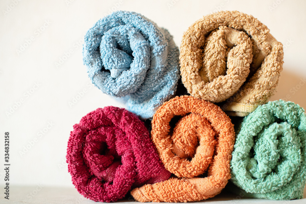 Towels on light background Towels on light background