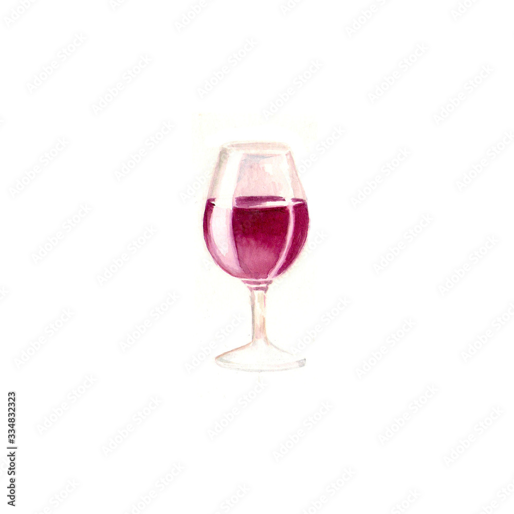 watercolor red wine in a glass isolated on white background hand drawn illustration set pattern watercolor red wine in a glass isolated on white background hand drawn illustration set pattern