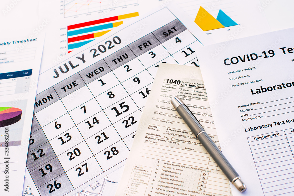 Covid19 disease extends the tax payment period until July 15, 2020 in america.