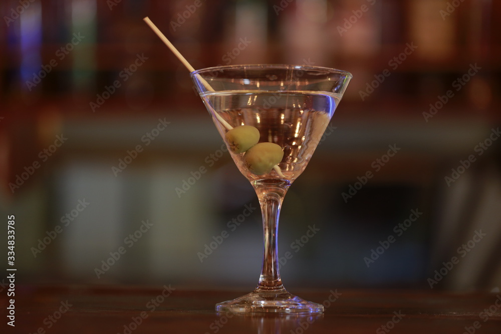 Drinks in a bar in Santiago de Chile Drinks in a bar in Santiago de Chile