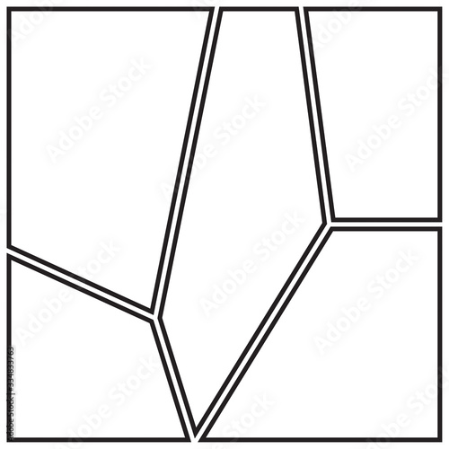 Vector mock up mood board of five frames. Photo collage templates.