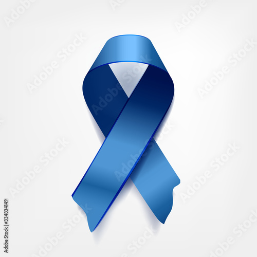 Symbolic Atlas blue ribbon. The problem of the syndrome of chronic fatigue. The problem of trafficking in persons and sexual slavery. The problem of tuberous sclerosis
