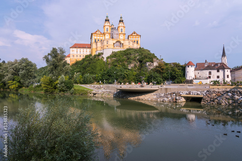 View of Stift Melk, a Benedictine abbey above the town of Melk, Austria  (Europe) © Jorge Fuentes
