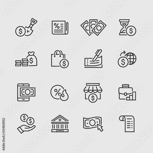 Business and finance web icon set