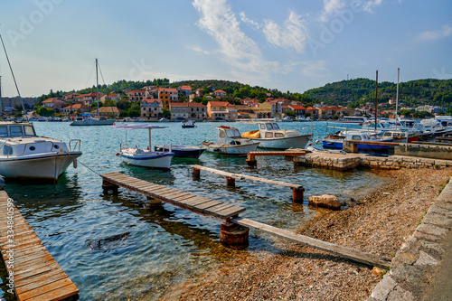 Croatia  island of Korcula  town of Vela Luka and small marina