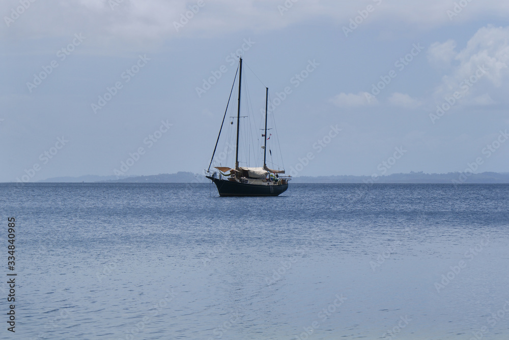 Sailing in paradise blue ocean Sailing in paradise blue ocean