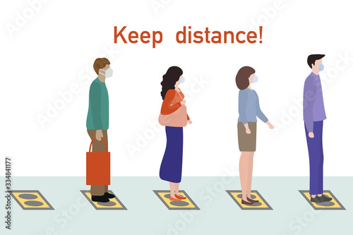 Social distancing People stay Coronavirus COVID-19