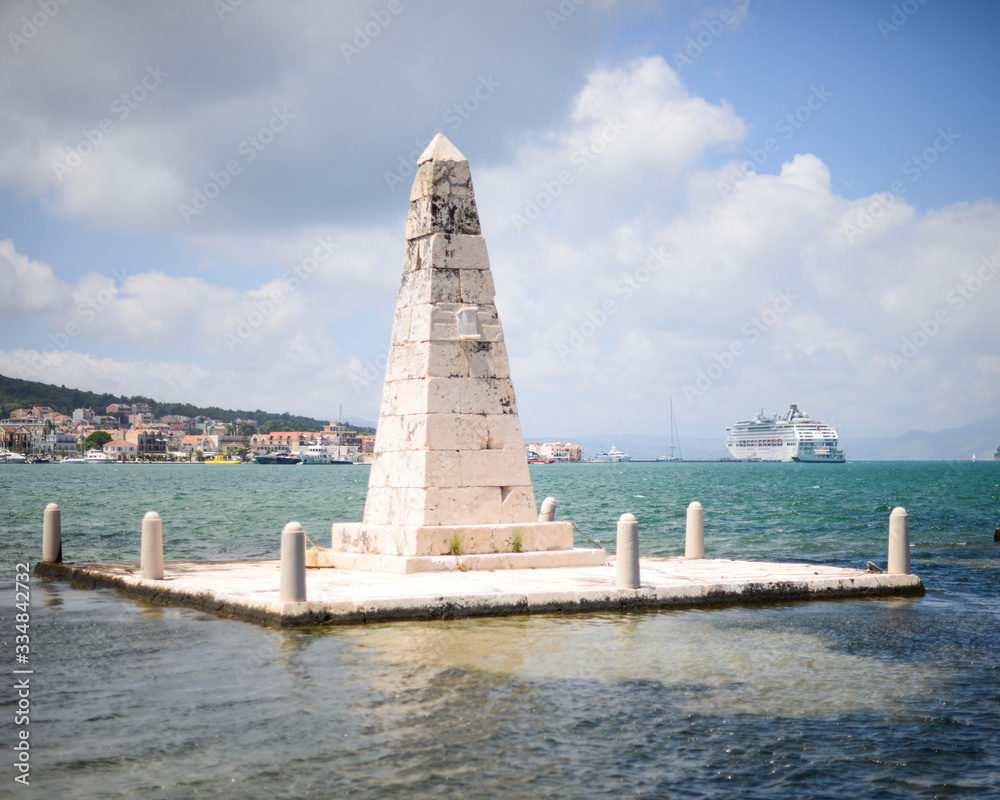 Obelisk - a symbol of freedom. Argostoli, Kefalonia, Greece