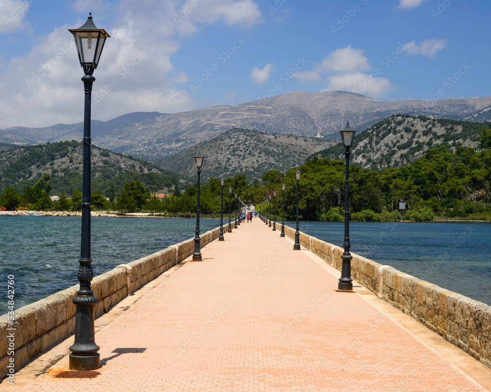 Sea Bridge in Argostoli, Kefalonia, Greece
