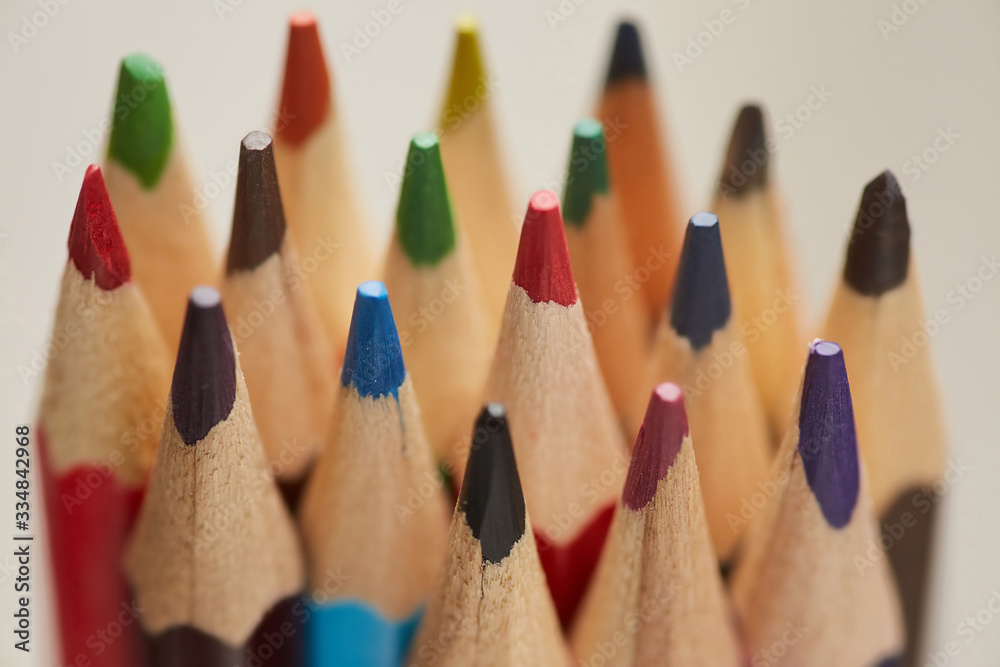 A set of colored pencils A set of colored pencils