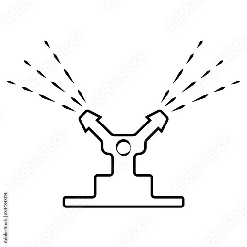Sprinkler irrigation icon. Garden elements. Premium quality graphic design icon