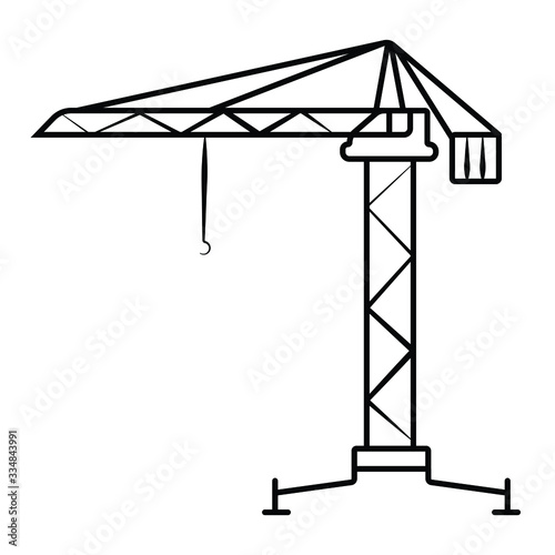 crane building icon vector illustration