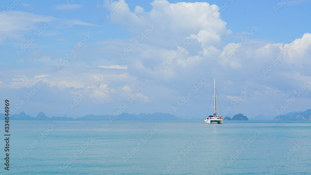 Sky sea boat travel nature Sky sea boat travel nature