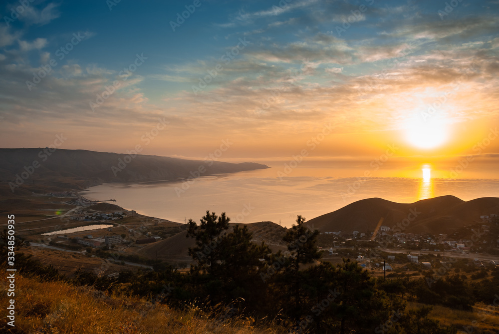 Nice summer Crimea Ukraine Black Sea coast landscape panorama
Nice summer Crimea Ukraine Black Sea coast landscape panorama