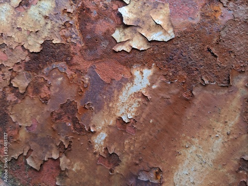 worn metal with grunge rusted flakes