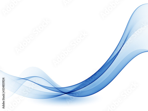 Abstract blue wave vector background Blue flow
