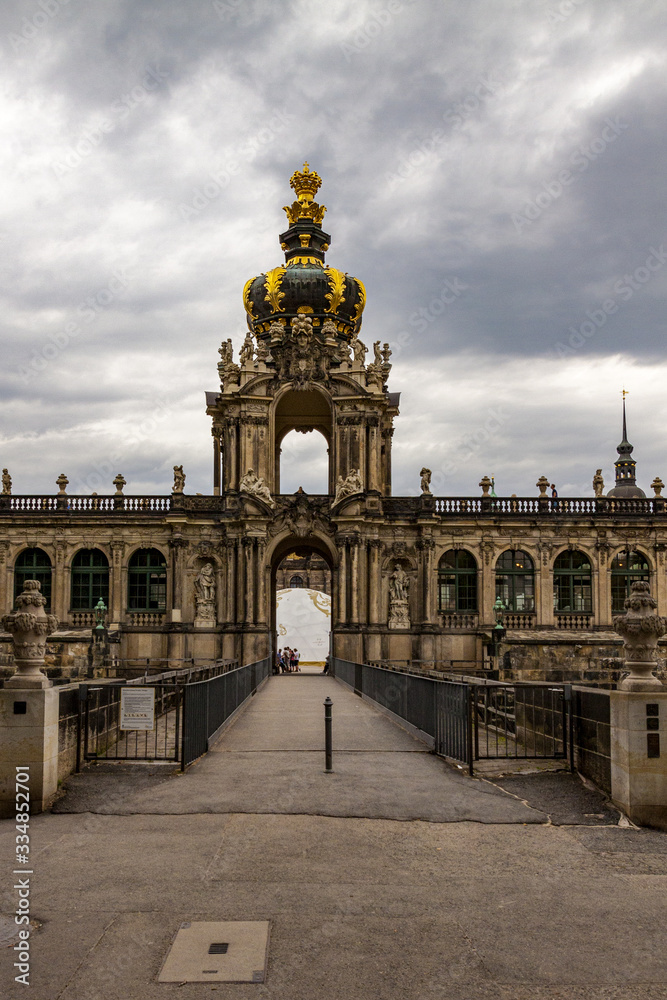 Dresden-Eingang zum Zwinger durch dem Kronentor