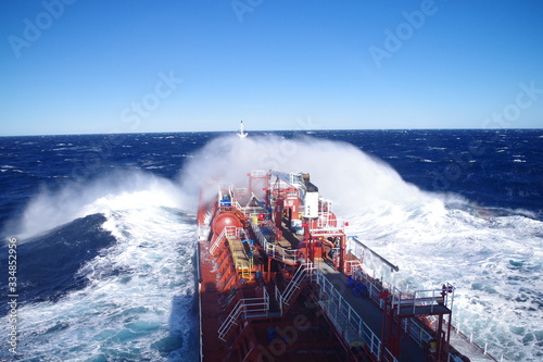 Tanker in bad weather / storm