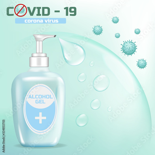 Corona Prevention. Wash hand. Hand wash gel vector. Hand wash gel symbol. Hand vector. Covid-19 Prevention. alcohol gel.