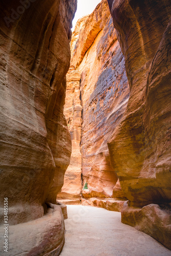 Amazing canyon of famous Petra, Jordan