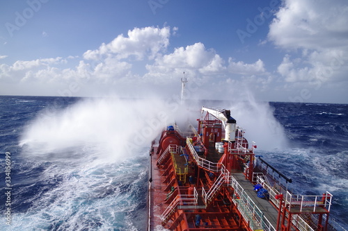 Tanker in bad weather / storm