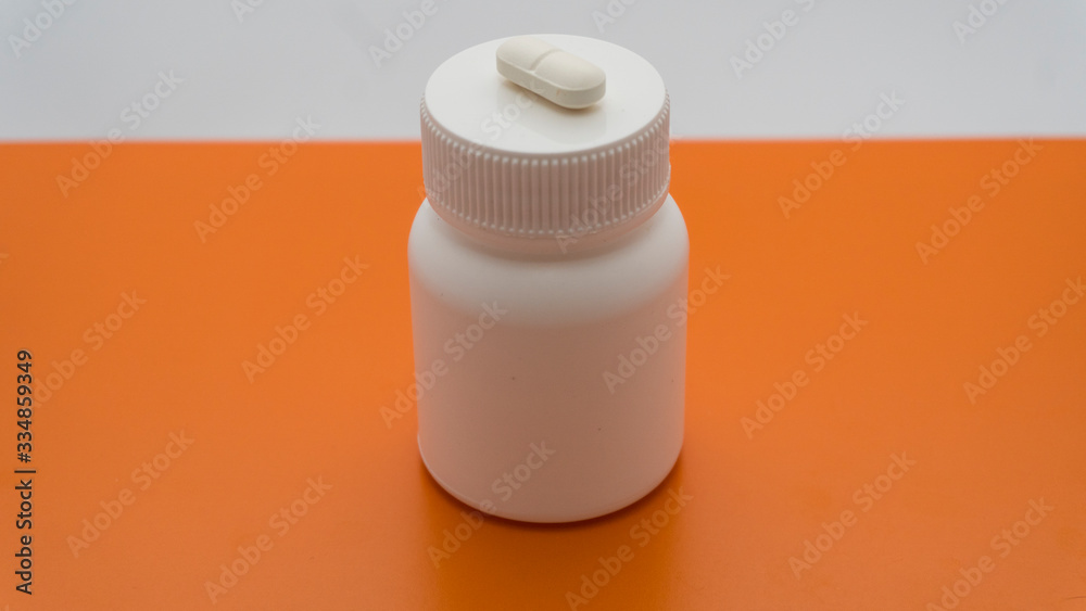 drug container with pill drug container with pill
