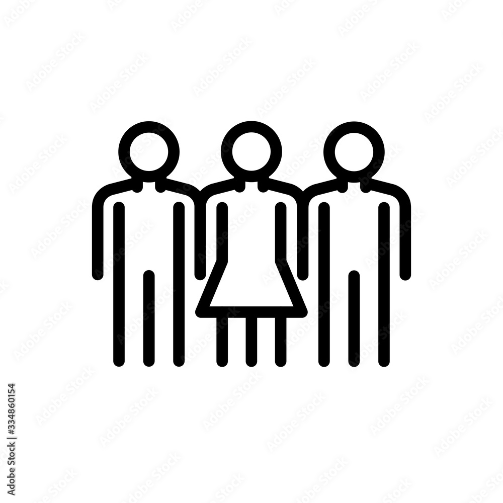 family line icon, vector illustration family line icon, vector illustration