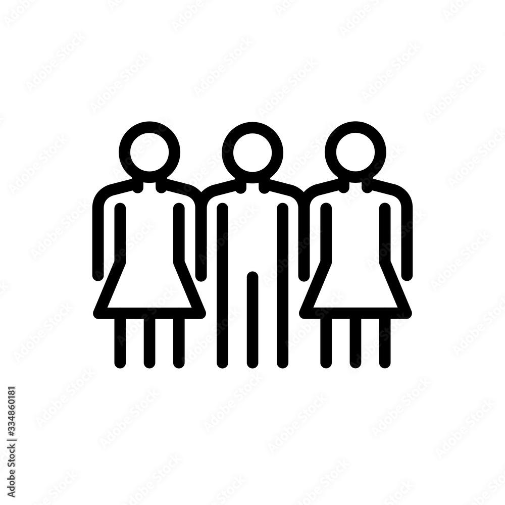 family line icon, vector illustration family line icon, vector illustration
