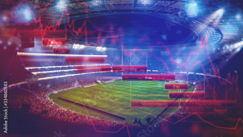 Tableau sur toile Crisis in the world of football due to the cancellation of sporting events