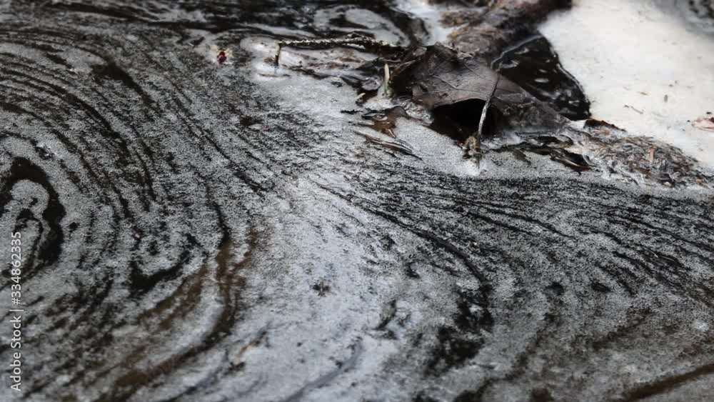 Textured Foam Pattern in Creek Abstract Nature Textured Foam Pattern in Creek Abstract Nature