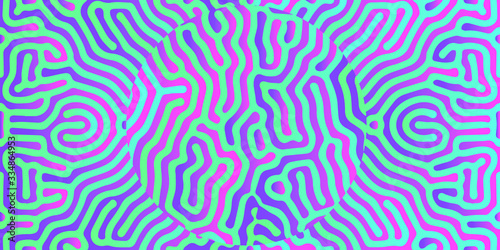 Reaction-Diffusion vector pattern, psychedelic surreal biological shapes. 