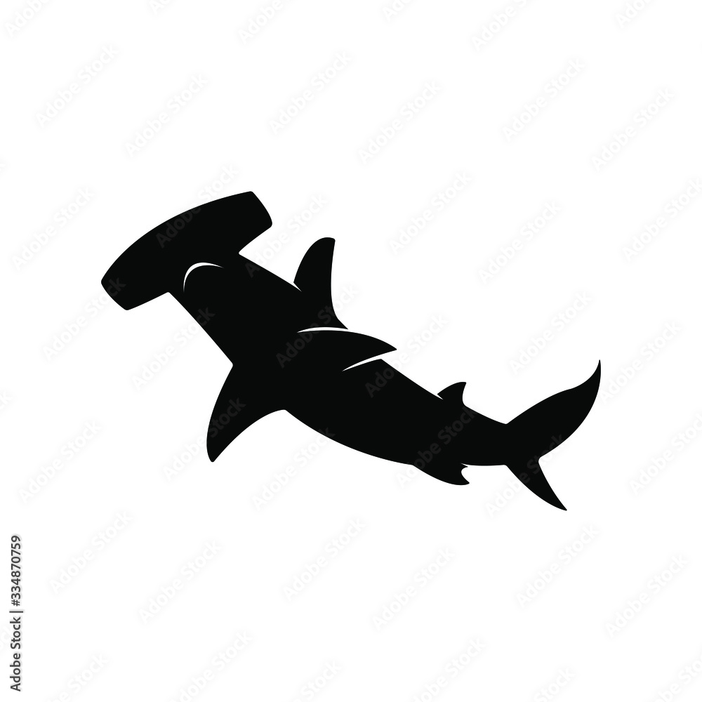Hammerhead shark icon logo design template Hammerhead shark icon logo design template