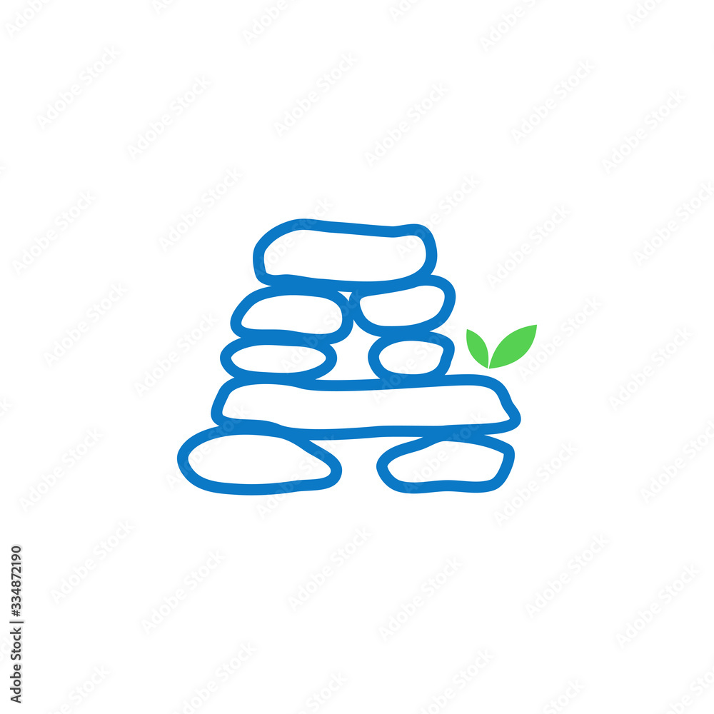 Initial logo rock balance