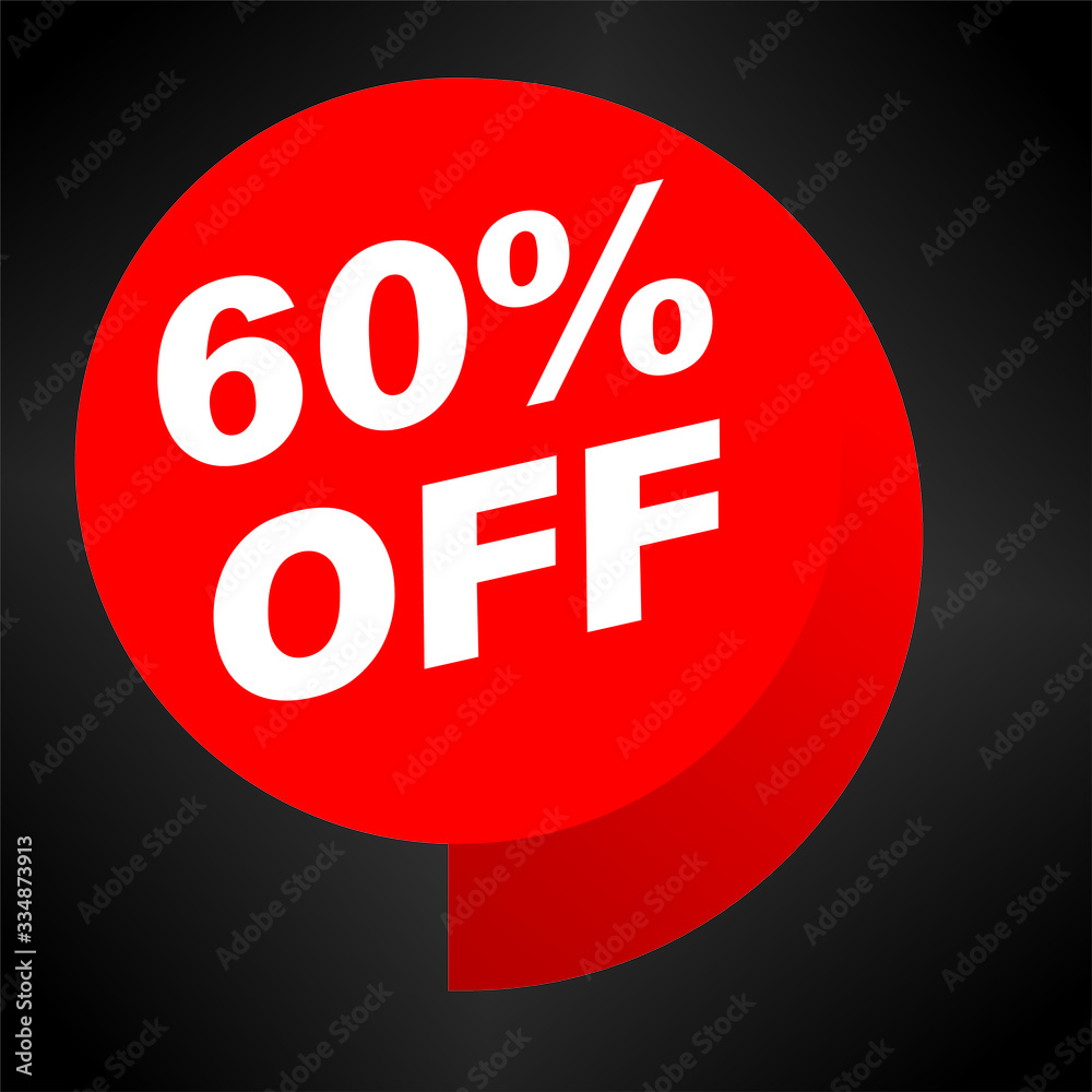 Holiday Sale Banner, 60% OFF Special Offer Ad. Discount Promotion Vector Banner. Price Discount Offer. Season Sale Promo Sticker colorful background. Holiday Sale Banner, 60% OFF Special Offer Ad. Discount Promotion Vector Banner. Price Discount Offer. Season Sale Promo Sticker colorful background.