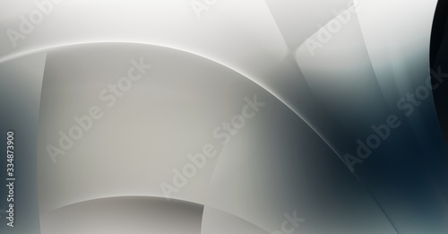 Quadro em tela Dynamic trendy simple fluid color gradient abstract cool background with overlapping line effects