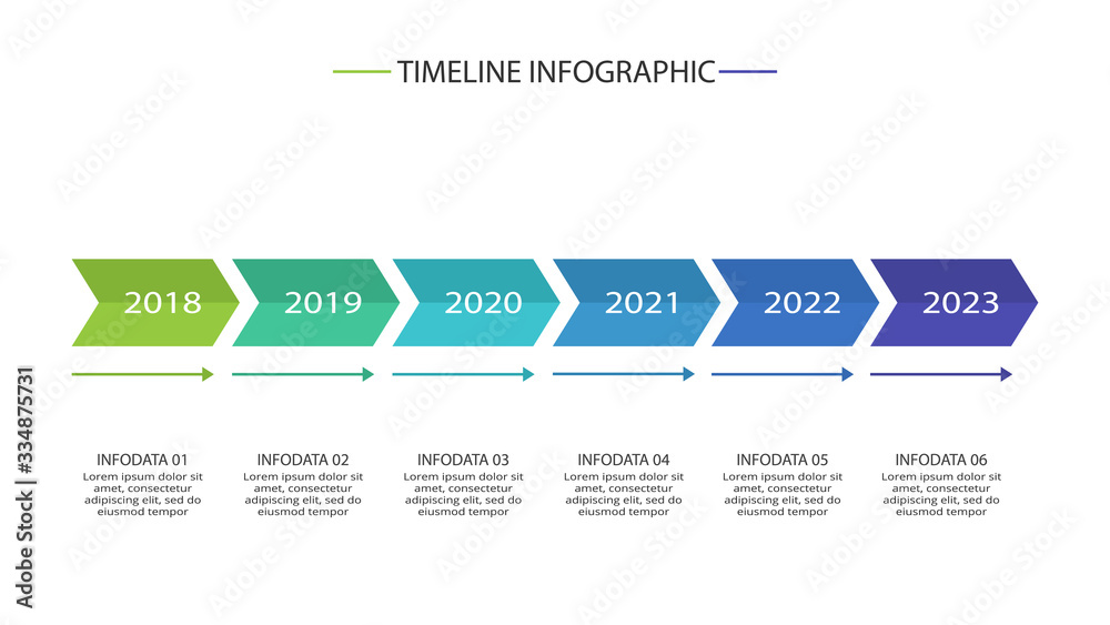 Obraz premium Abstract arrows of graph, diagram with 6 steps, options, parts or processes. Vector business template for presentation