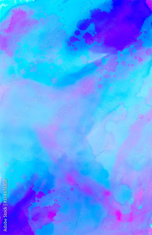 watercolor background with magenta and blue