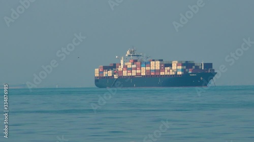Wallpaper Mural Long shot of container cargo ships in the sea of Hormuz strait in Persian Gulf Iran Torontodigital.ca