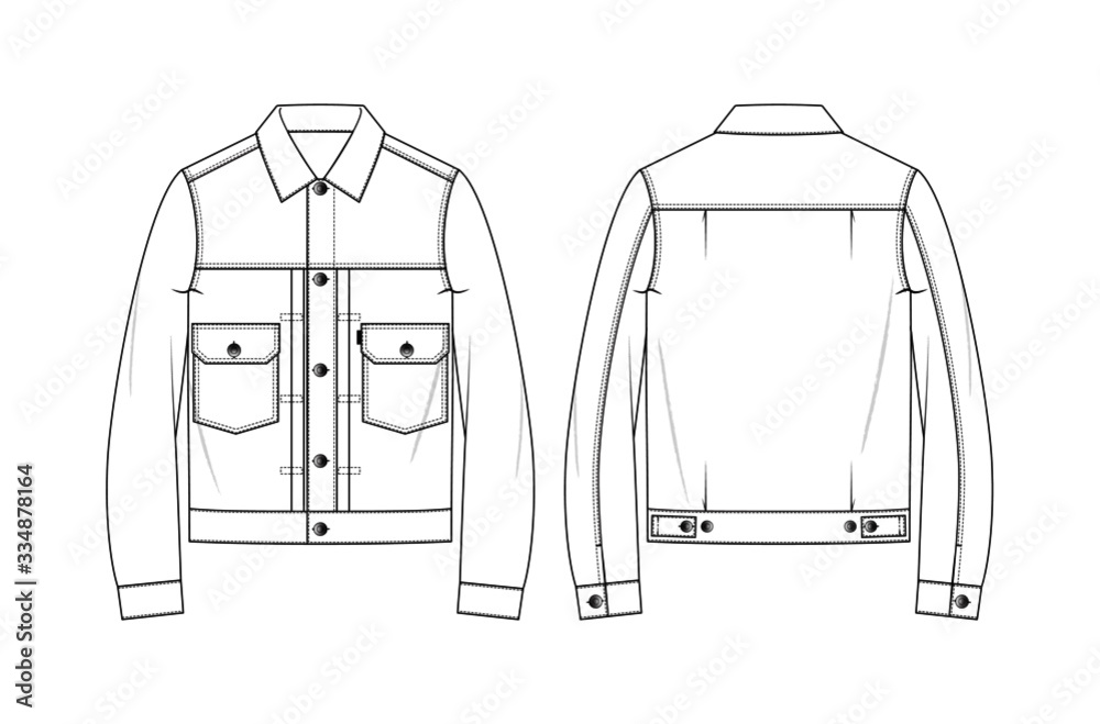 Denim Jacket - Levis Type 2 style Stock Vector | Adobe Stock
