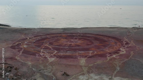 Wallpaper Mural Persian carpet of natural colorful sands and soil in Hormuz island beach in Iran Torontodigital.ca