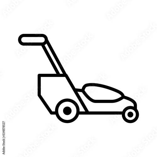 Lawnmower icon vector line style