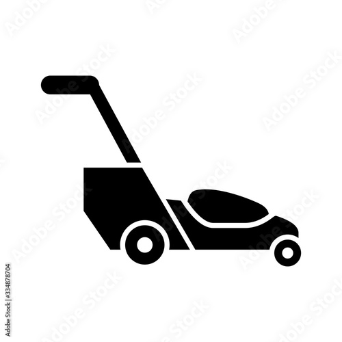 Lawnmower icon bvector solid style photo